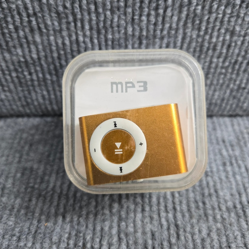 Mini Clip Digital MP3 Music‎ Player USB with SD Card Slot Gold